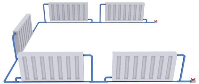 Пример подключения радиаторов