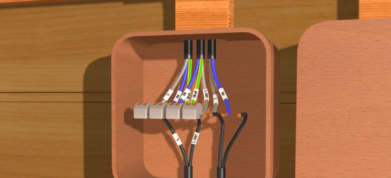 Схема соединения проводов в распределительной коробке