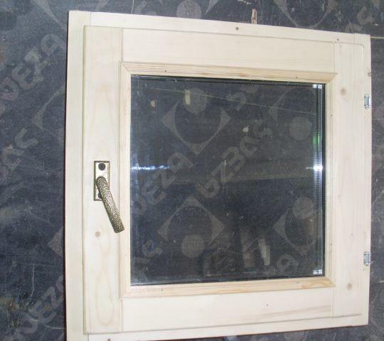 Окно банное со стекло пакетом из осины