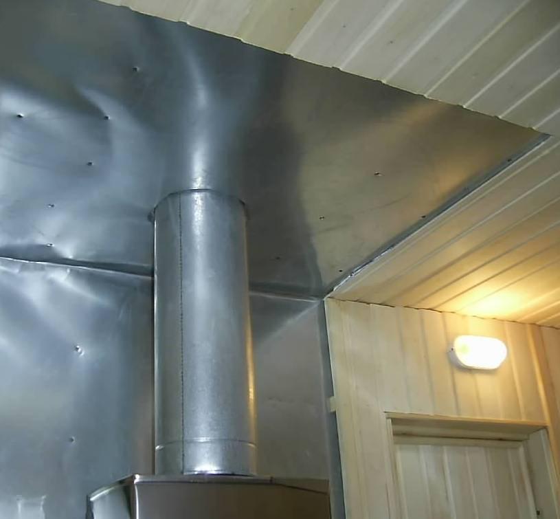 Как вывести дымоход через смонтированный подшивной потолок