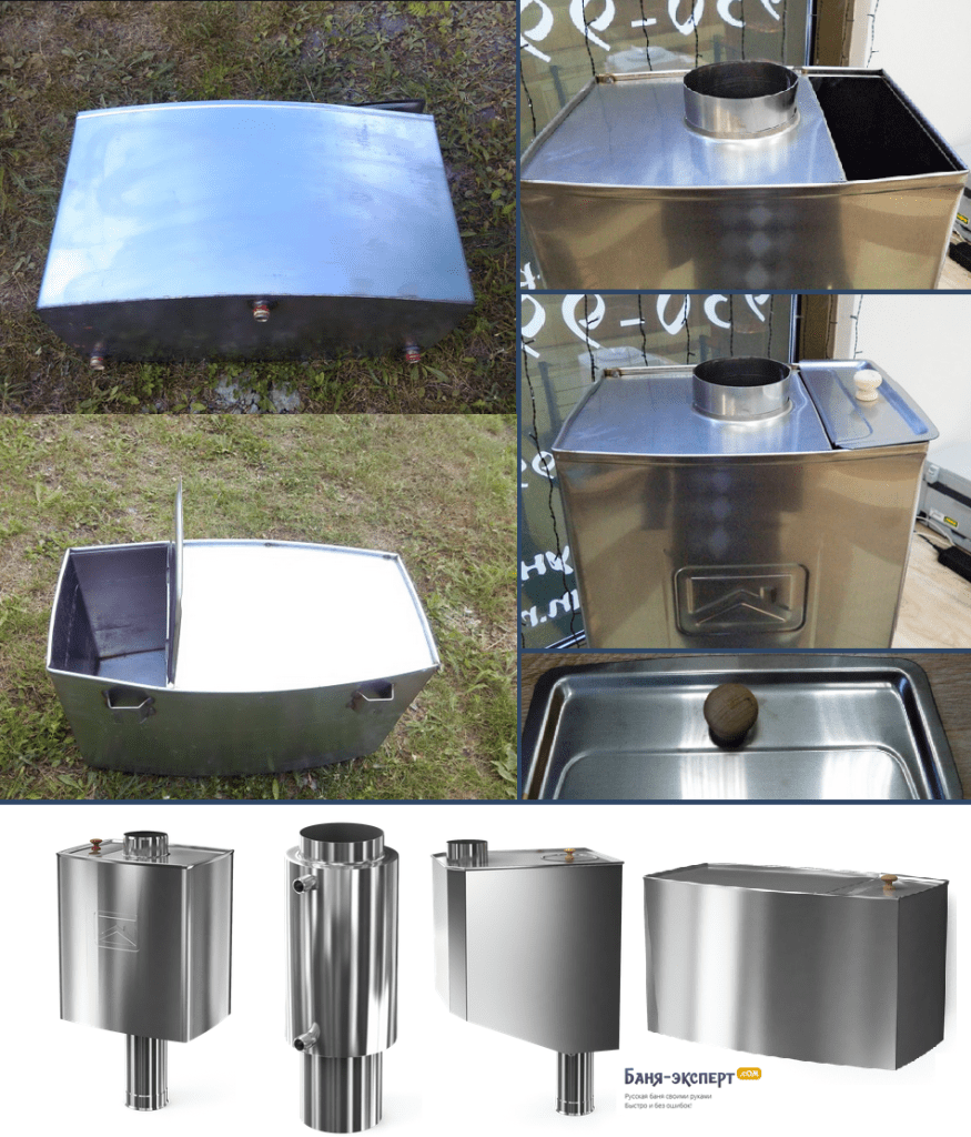 Баки и регистры для установки на банные печи и для дистанционного нагрева воды