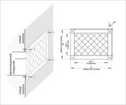 Схема монтажа вентиляционной решетки