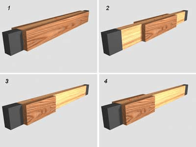 Усиление существующих деревянных балок боковыми накладками
